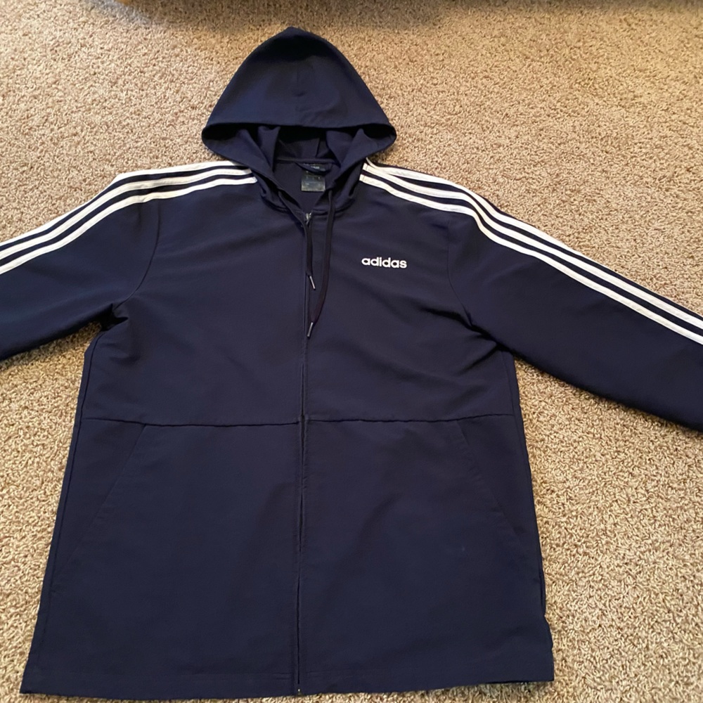 Men’s Navy blue adidas zip up jacket